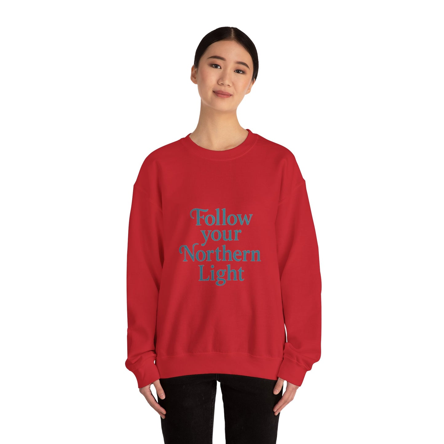 Follow Your Northern Light – Minimalist Winter Affirmation Sweatshirt (Unisex)