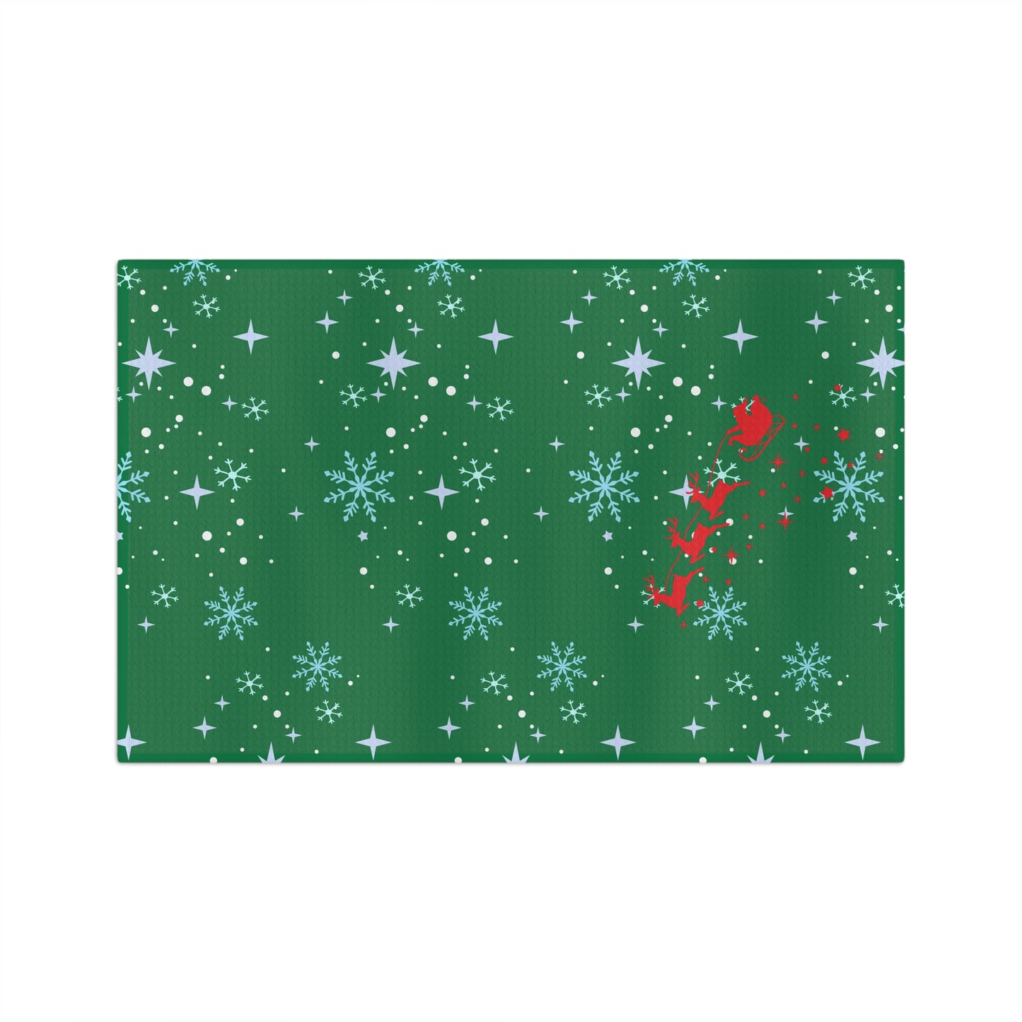 Festive Microfiber Tea Towel with Enchanting Snowflake Pattern, Christmas, Kitchen Towel