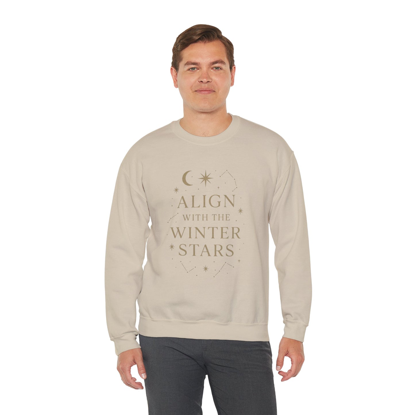 Align with the Winter Stars – Celestial Holiday Sweatshirt | Spiritual Winter Vibes