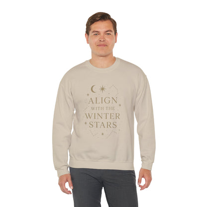 Align with the Winter Stars – Celestial Holiday Sweatshirt | Spiritual Winter Vibes