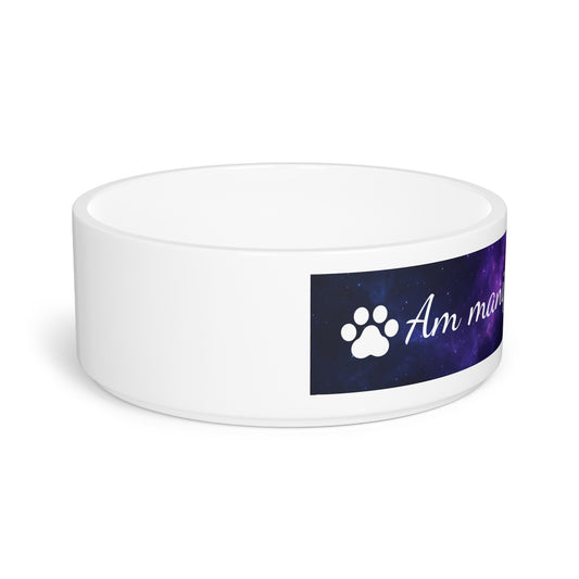“Am Manifesting Snacks” Pet Bowl – Cosmic Edition