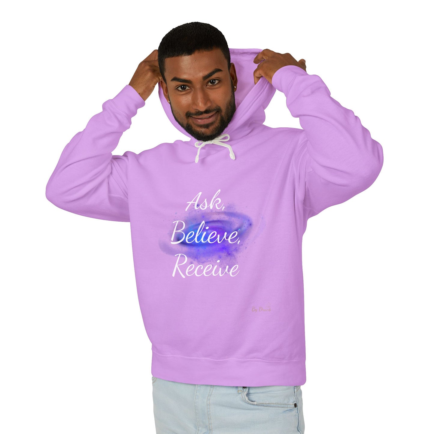 Unisex Hoodie Sweatshirt with Ask, Believe, Receive in it, Inspirational, Law of attraction, Motivational Hoodie, Gifts Idea