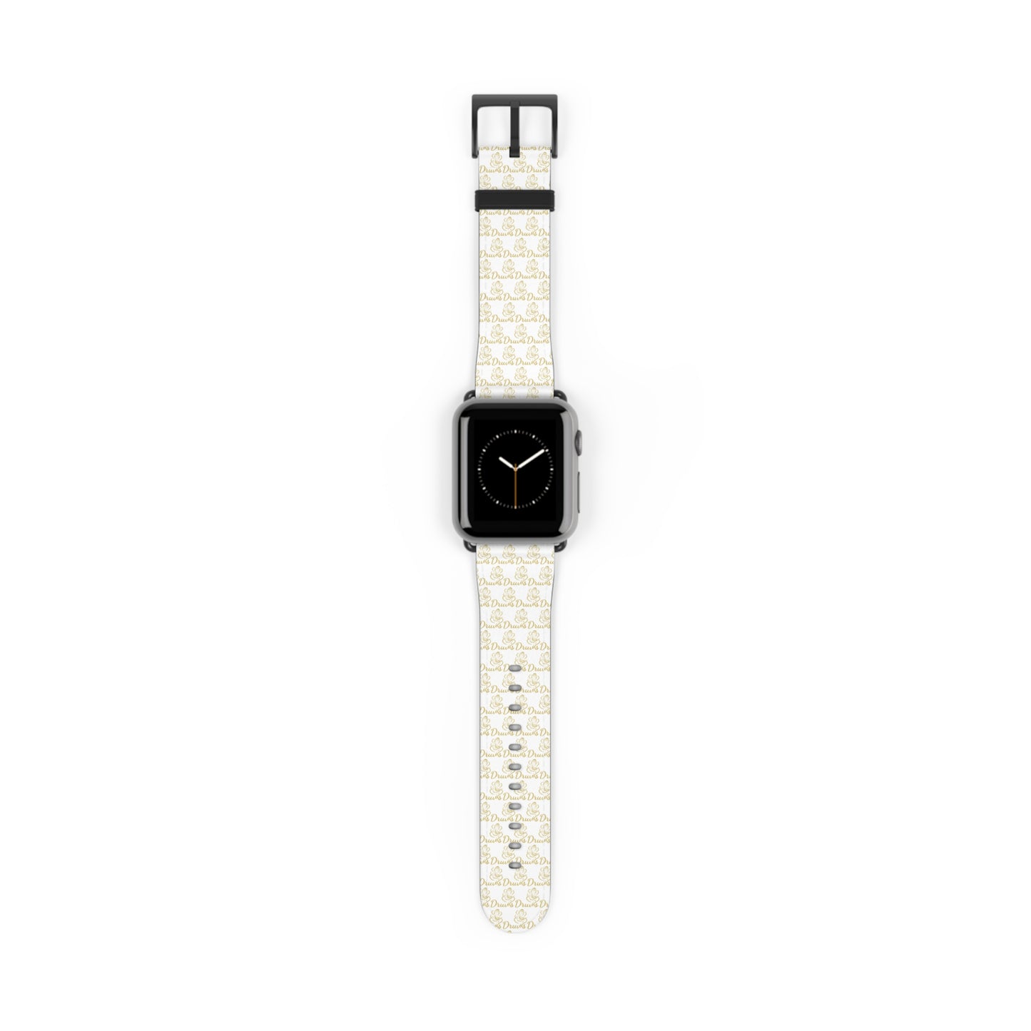 Watch Band - White Wrist Band with Druvs Monogram