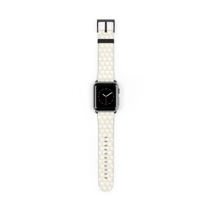 Watch Band - White Wrist Band with Druvs Monogram