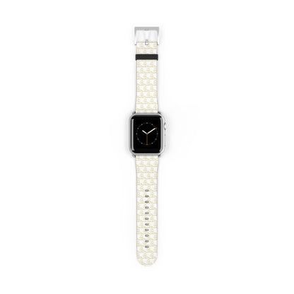 Watch Band - White Wrist Band with Druvs Monogram