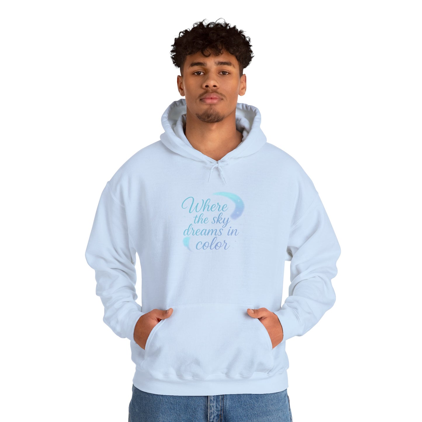 Where the Sky Dreams in Color – Cosmic Moon Hoodie