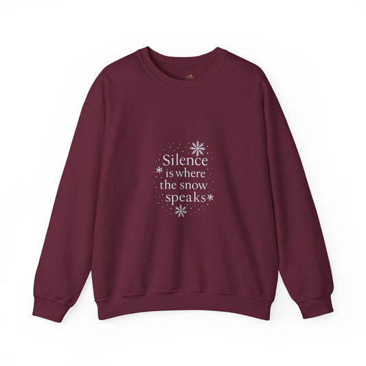 Silence Is Where the Snow Speaks – Spiritual Winter Sweatshirt (Unisex)