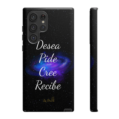 Funda para Móvil, Desea, Pide, Cree, Recibe, Ley de Atracción, Pensamiento Positivo,  iPhone, Samsung, Google Pixel, Carcasa para movil