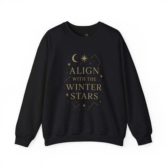 Align with the Winter Stars – Celestial Holiday Sweatshirt | Spiritual Winter Vibes
