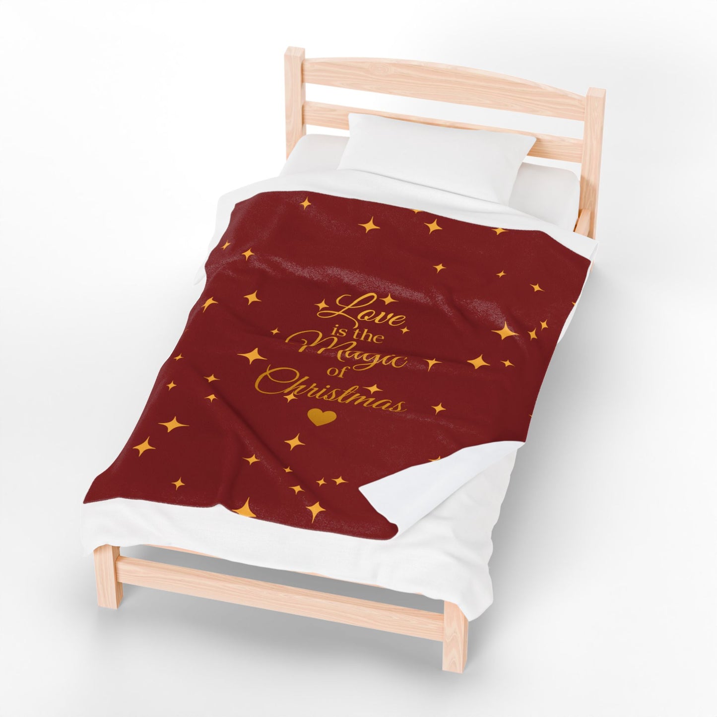 Love is the Magic of Christmas – Velveteen Throw Blanket