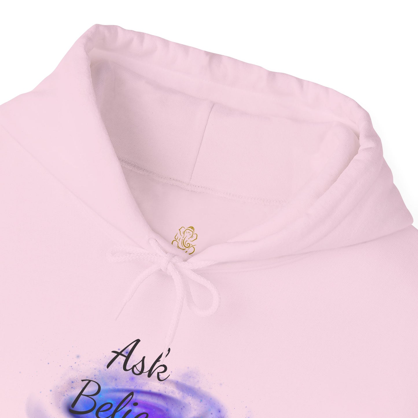 Ask Believe Receive Hoodie | Spiritual Manifestation Sweatshirt for Meditation & Mindfulness