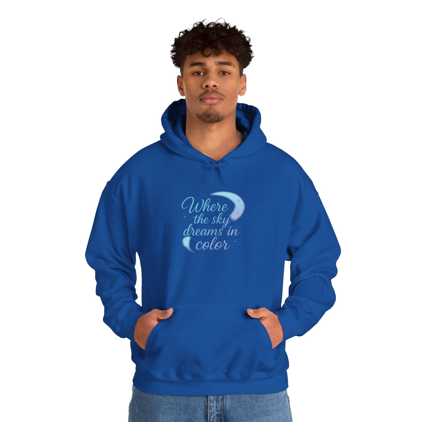 Where the Sky Dreams in Color – Cosmic Moon Hoodie