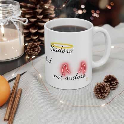 Funny Sindhi Mug – “Sadoro but not sadoro” | Halo & Devil Horns Mug