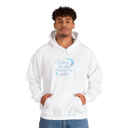 Where the Sky Dreams in Color – Cosmic Moon Hoodie