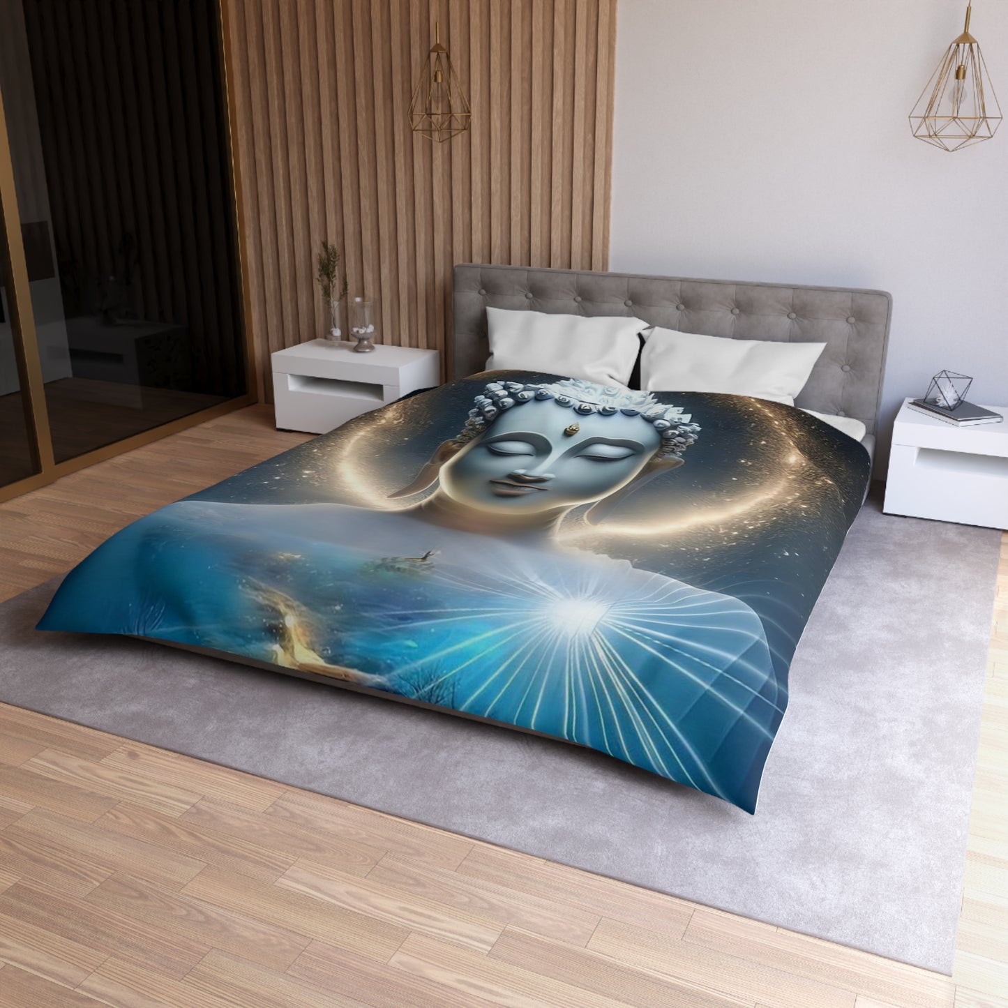 Buddha Duvet, Zen, Room Decoration, Bedding, Gift, Inspirational, Bed Cover