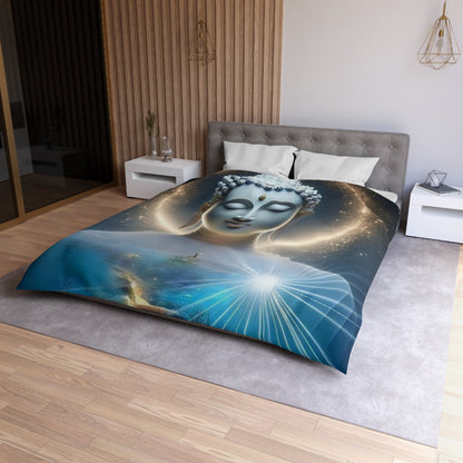 Buddha Duvet, Zen, Room Decoration, Bedding, Gift, Inspirational, Bed Cover