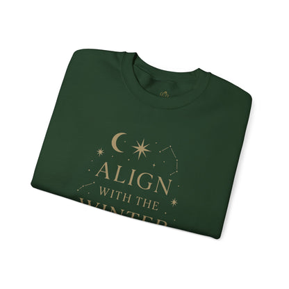 Align with the Winter Stars – Celestial Holiday Sweatshirt | Spiritual Winter Vibes