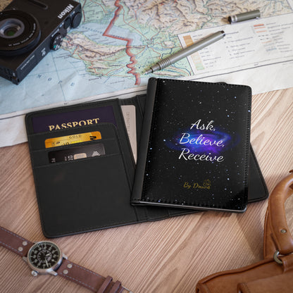 Passport Cover- Manifest your dream travel, Ask, Believe Receive, Law of Attraction