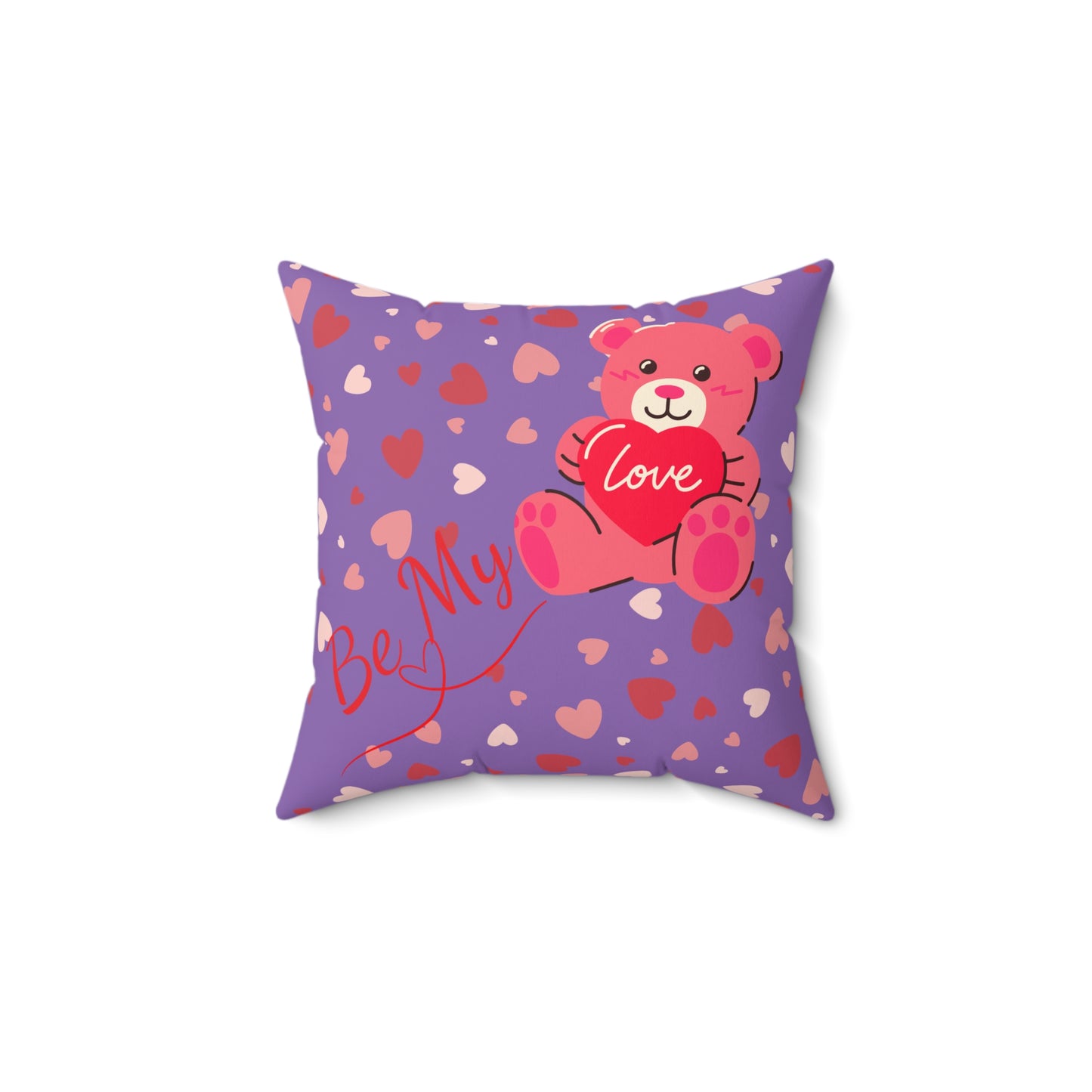 Love Teddy Pillow - Spun Square - Valentines Day