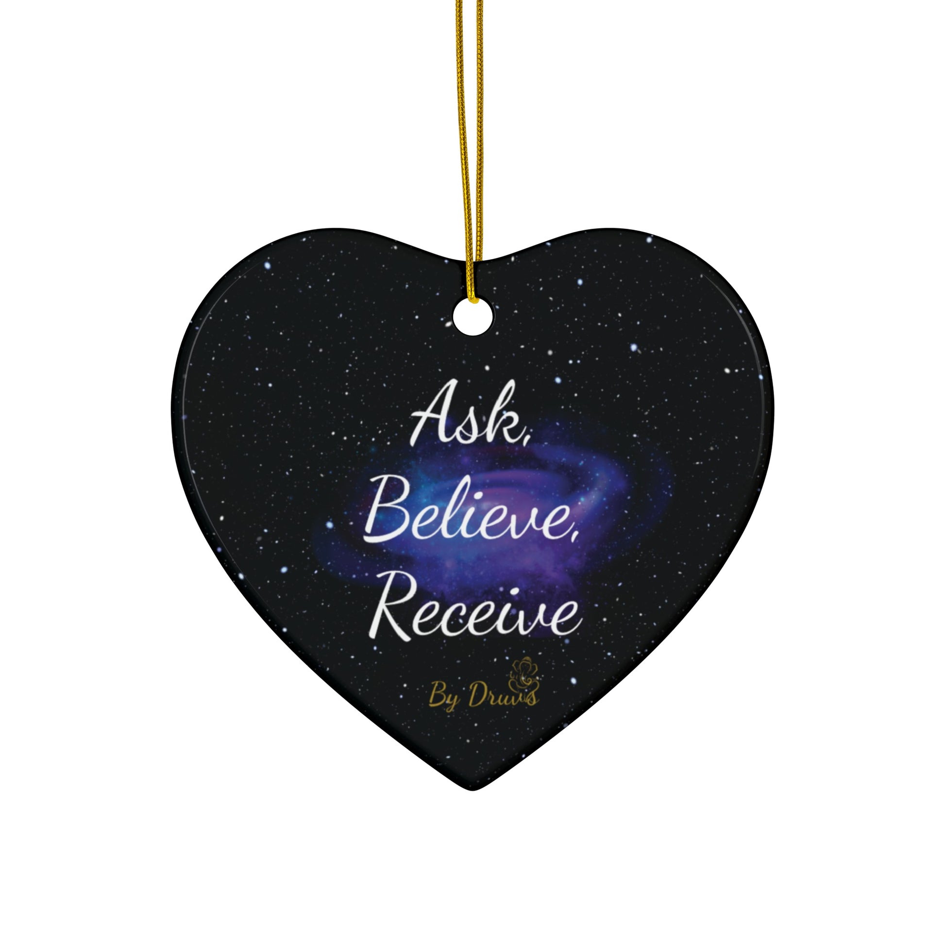 Ask Believe Receive Heart Ornament