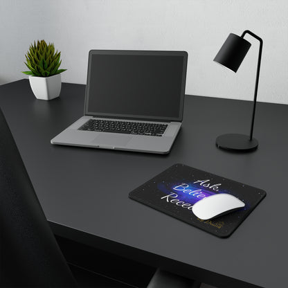 Ask believe receive Mousepad in a desk with a laptop