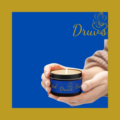 Black  20oz  Scented Candle Tin by Druvs 