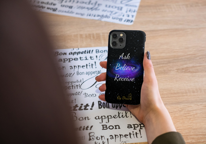 Phone Case - Ask, Believe, Receive, Law of Attraction, Positive Thinking,  iPhone, Samsung, Google Pixel, iPhone 16