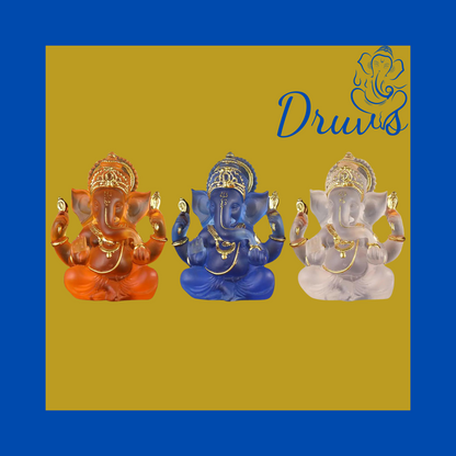 Ganesha in Blue, Orange and White