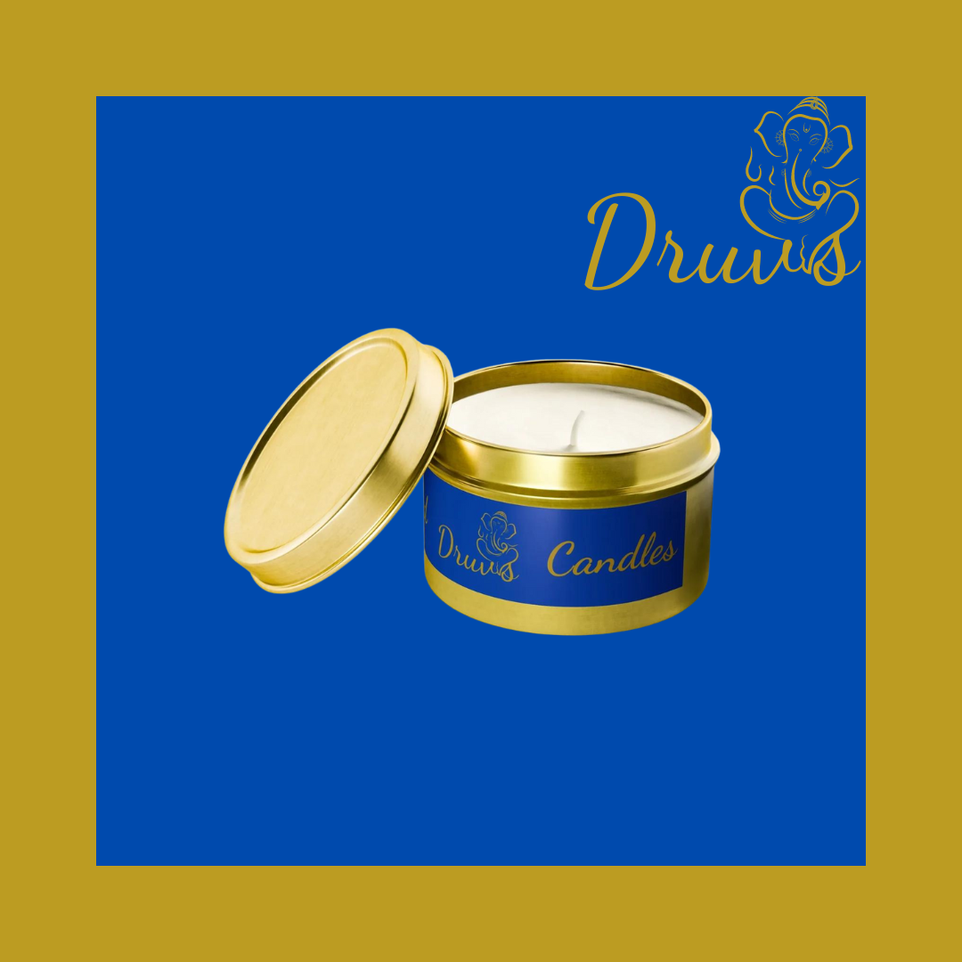 Gold  20oz  Scented Candle Tin by Druvs 