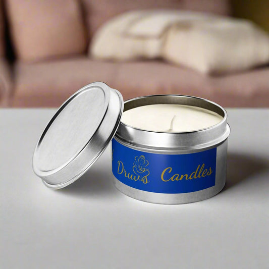 Grey 20oz  Scented Candle Tin