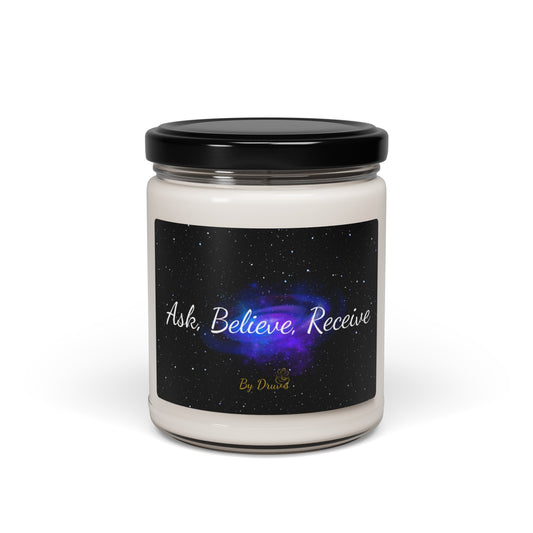 Scented soy candles Closed Jar Ask Believe Receive