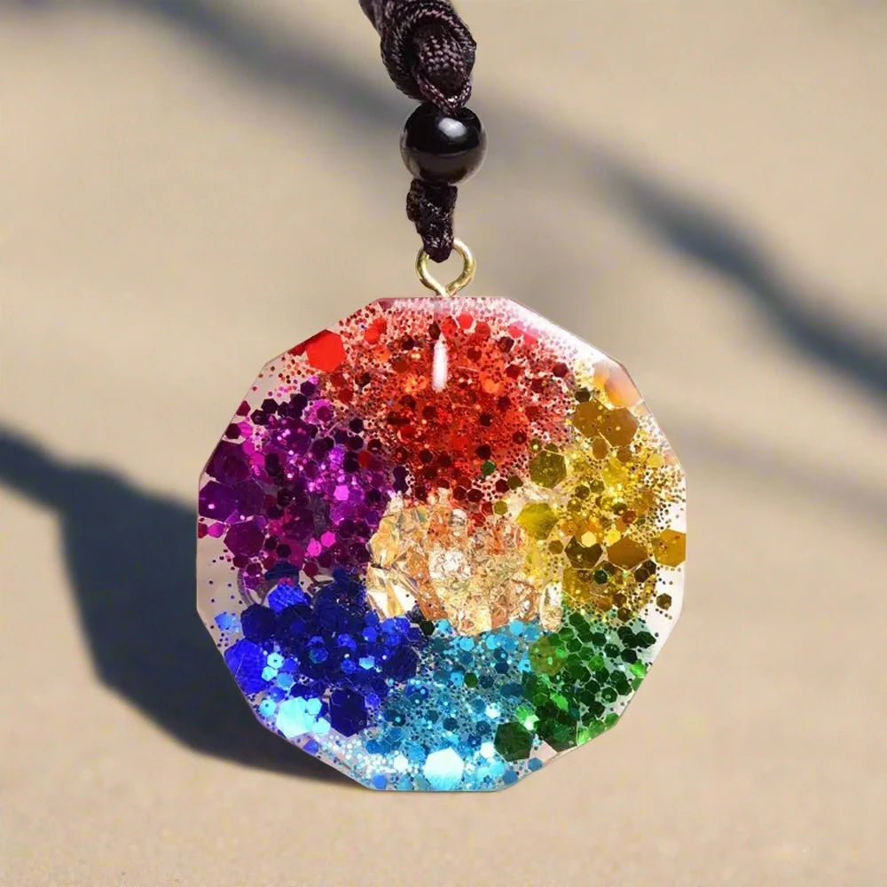 7 Chakra Orgonite Pendant