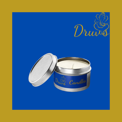 Silver  20oz  Scented Candle Tin by Druvs 