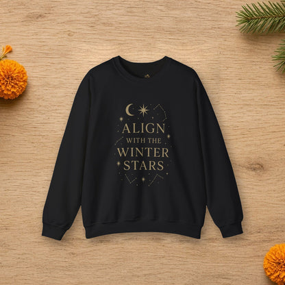 align with the winter stars sweatshirt