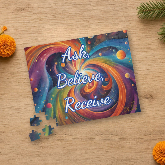 ask believe receive cosmic puzzle