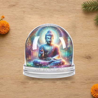 buddha enlightenment snow globe