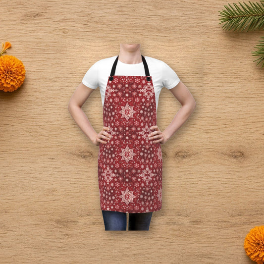 christmas star snowflake apron