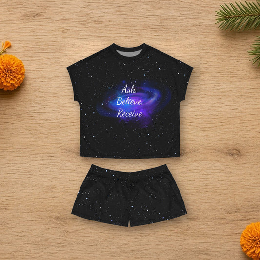 cosmic comfort pajama set ask believe receive sleepwear for women