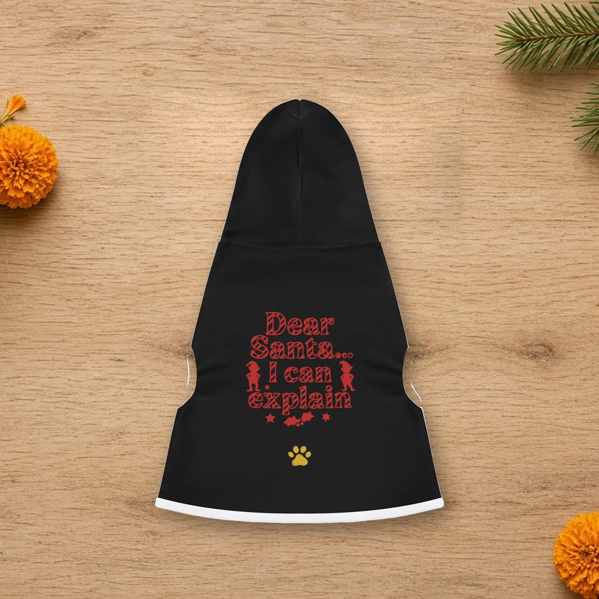 dear santa i can explain pet hoodie
