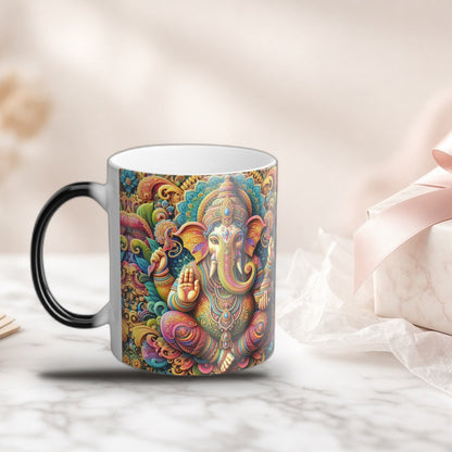 Lord Ganesha color-changing mug as a wrapped gift