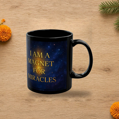 i am a magnet for miracles cosmic affirmation mug