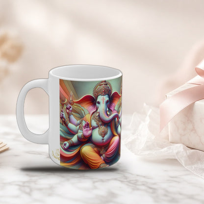 Lord Ganesha Diwali mug as a wrapped gift
