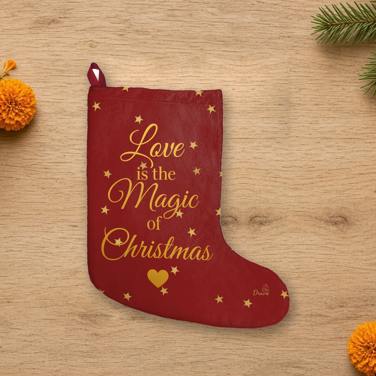 love is the magic of christmas personalized stocking