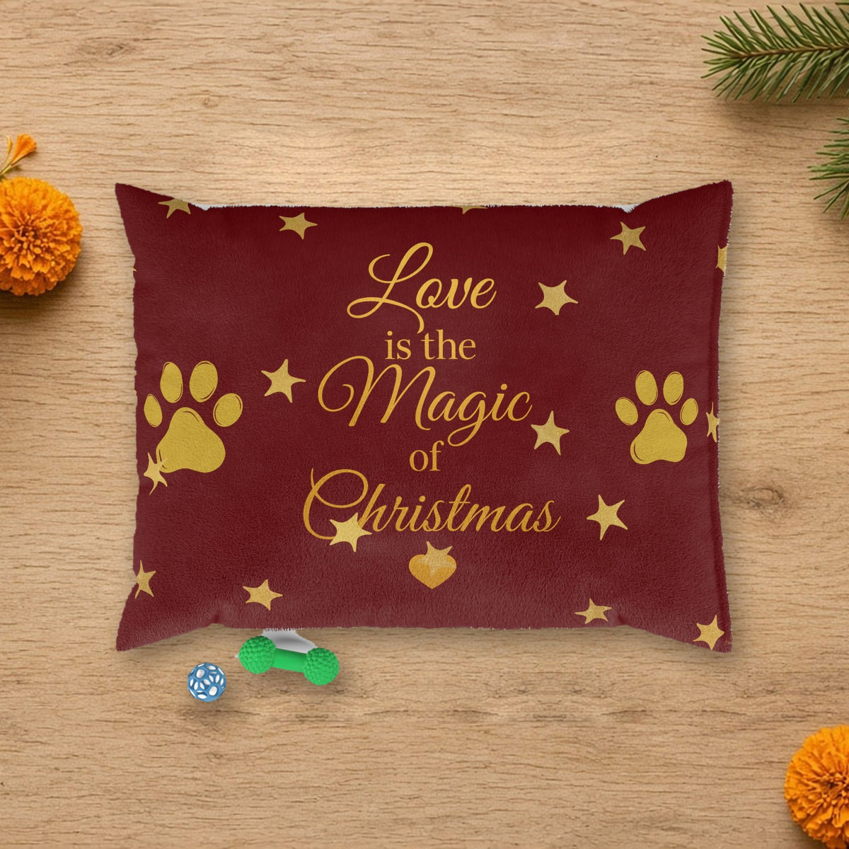 love is the magic of christmas pet bed