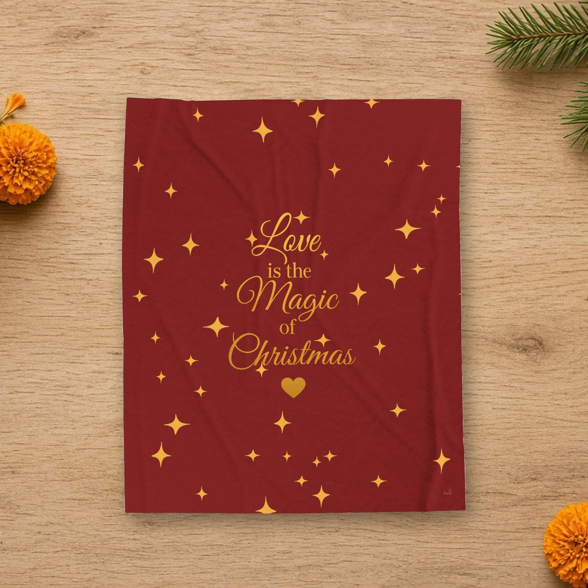 love is the magic of christmas velveteen throw blanket