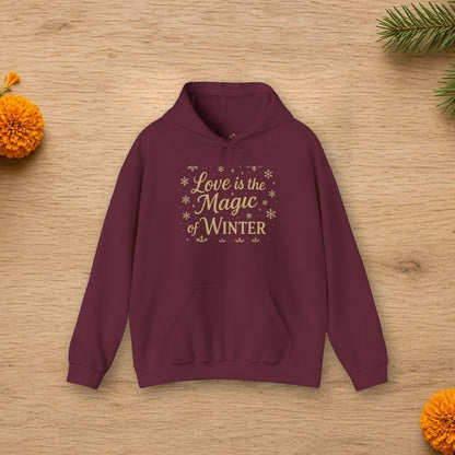 love is the magic of winter hoodie