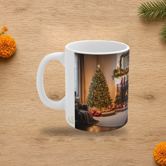 mug christmas tree and chimney 11oz