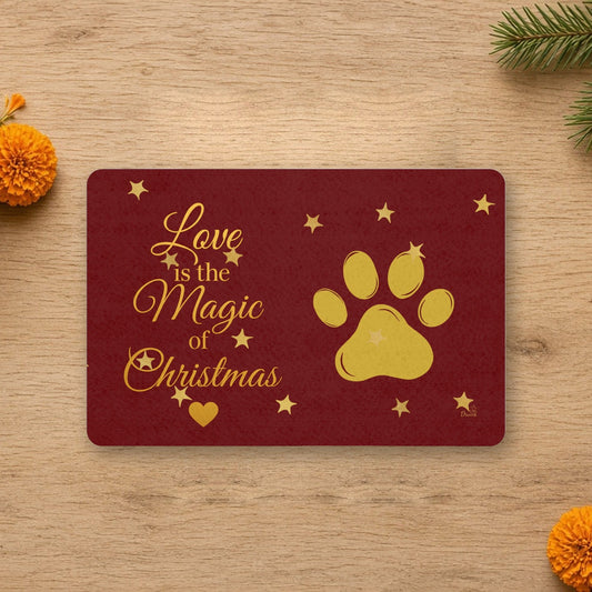 personalized christmas pet food mat
