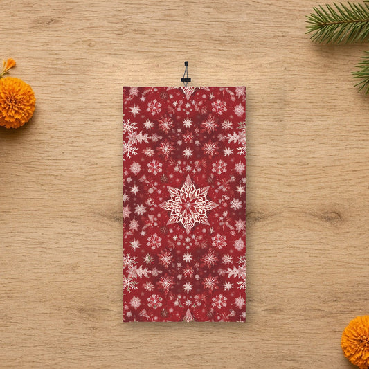 red snowflake neck gaiter
