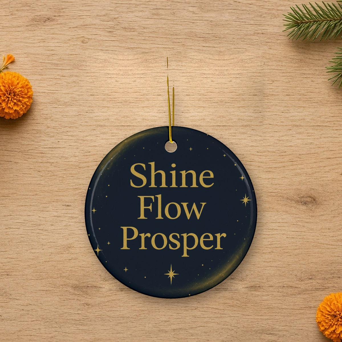 shine flow prosper cosmic ornament